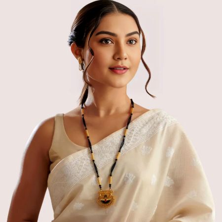 Handmade Brass Alloy Sacred Love Traditional Mangalsutra Necklace